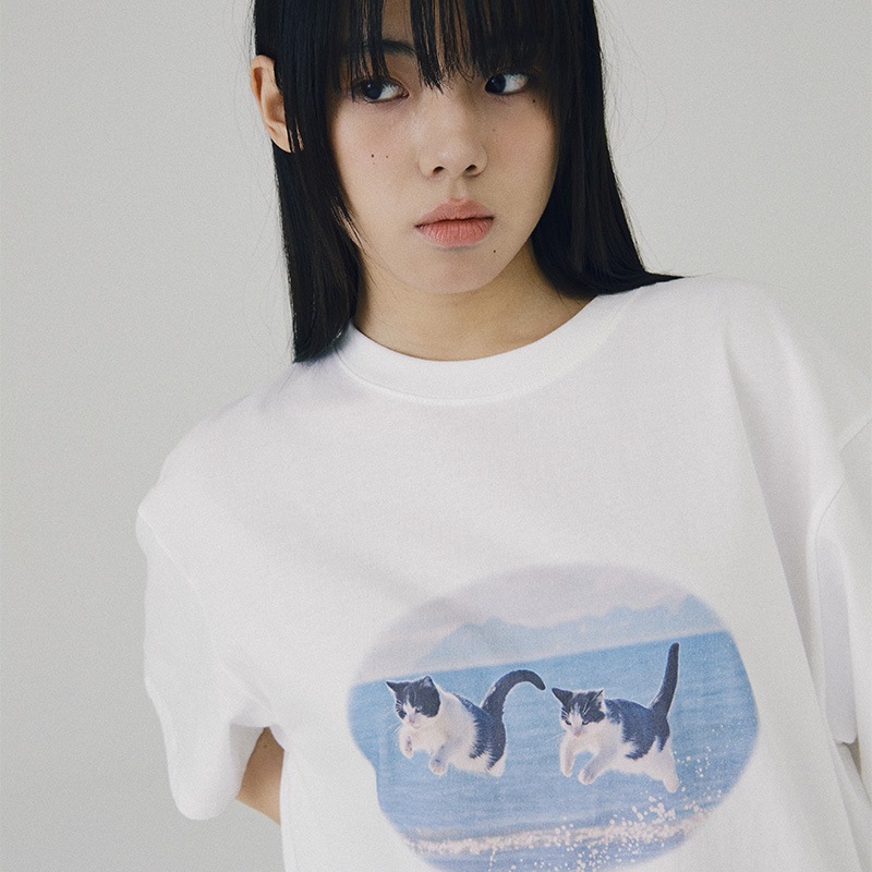 SUMMER CAT T SHIRT