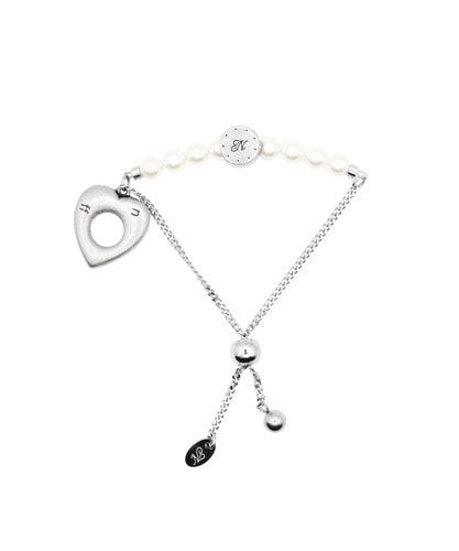 NFF heart pearl bracelet ハートパールブレスレット 韓国アクセサリー パールブレスレット