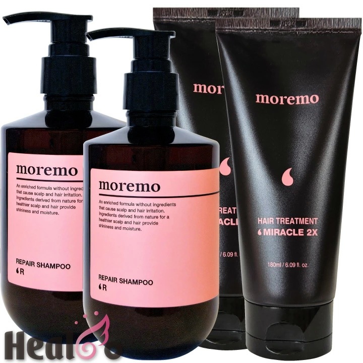 4コセット リペア シャンプー R (300ml x 2コ) ヘアトリートメントミラクル2X (180ml x 2コ) ダメージヘアケア シリコンフリー 韓国コスメ