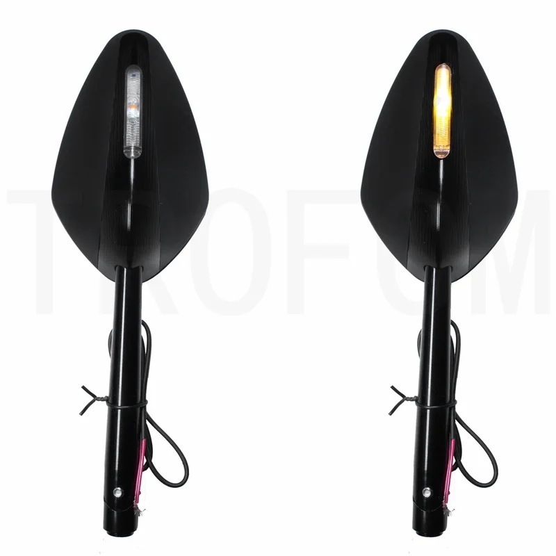 モーターサイクル用ブラックサイドミラー ホンダcb1000r cb650r cb300r スズキSV650 bdit ヤマハmt03 カワサキZ650 ドゥカティ用モーターサイクルミ 801-0331