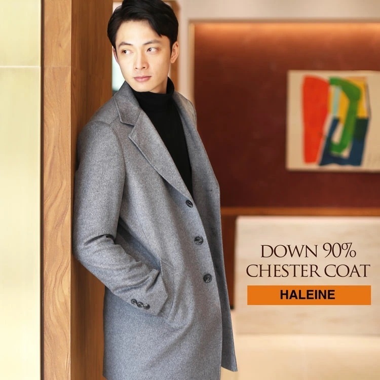 [HALEINE]チェスターコートメンズダウンライナー