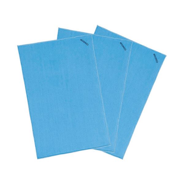 （まとめ） 山崎産業 コンドルマイクロファイバークロス ECO ブルー DU852-000X-MB-BL 1パック（3枚） [x3セット]