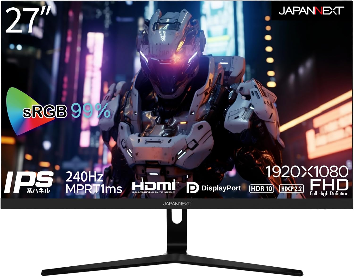 ゲーミング 液晶モニター ディスプレイ JAPANNEXT 27.0インチ FHD IPS DP HDMI スピーカー PS5 接続 非光沢 HDMI 新品 : JN-I27FR240-N