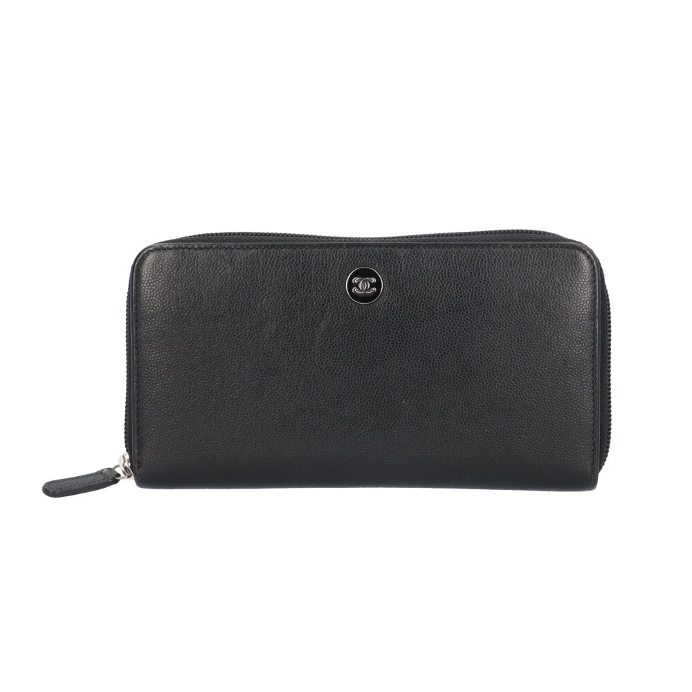 シャネル ココボタン 長財布 レザー CHANEL 中古
