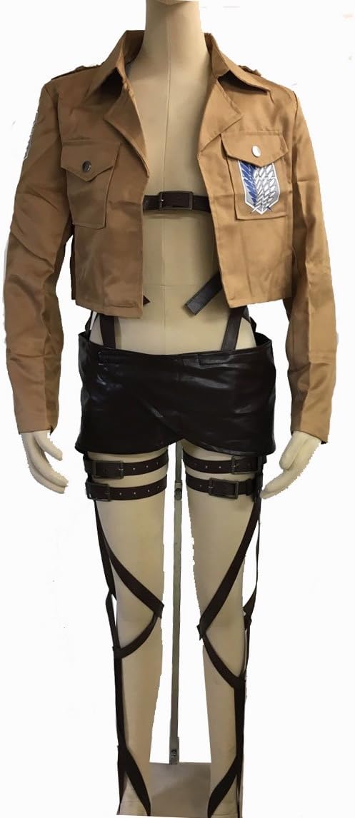 [Sky]調査兵団 全身 ベルト ジャケット 腰巻き 3点セット コスプレ衣装 男女兼用 フリーサイズ