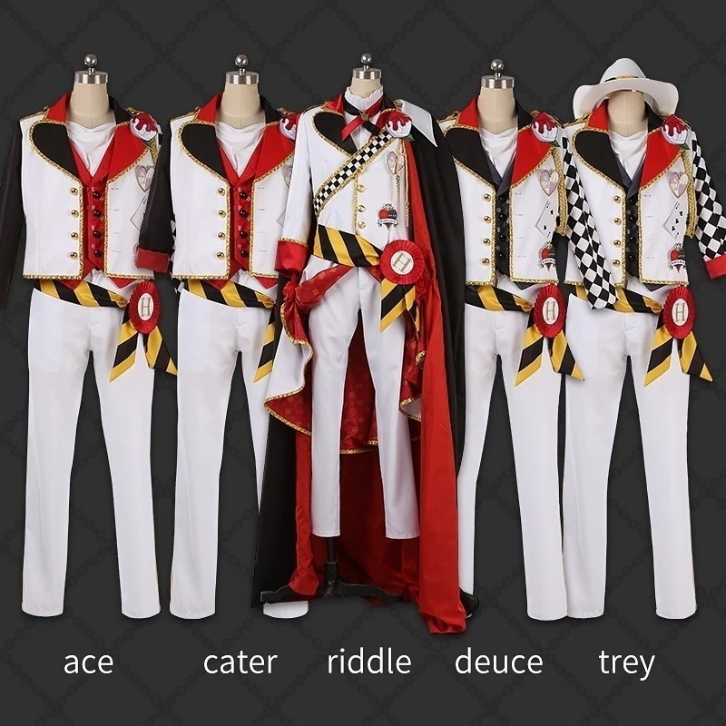 変装 仮装 イベント 学園祭 コスチューム コスプレ衣装 Trey Riddle Deuce Cater Ace HEARTSLABYUL寮 ツイステ ツイステッドワンダーランド スーツ ハロウィン