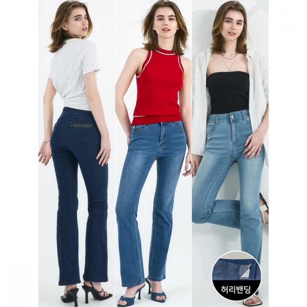 (バンバン) 女性用サマーライクラセミブーツカットデニム 3 パック 1 5,169円