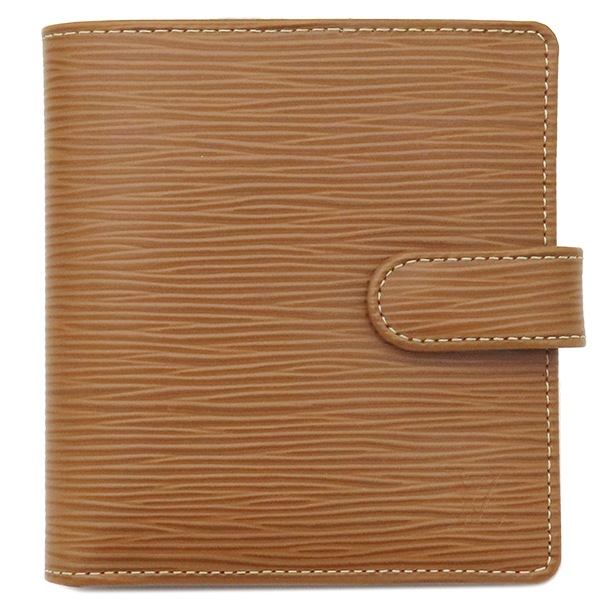 ルイヴィトン LOUIS VUITTON 二つ折り財布 ポルトビエ コンパクト エピレザー キャメル シルバー金具 茶 コンパクト財布 M63551 MI0096 【箱】【中古】