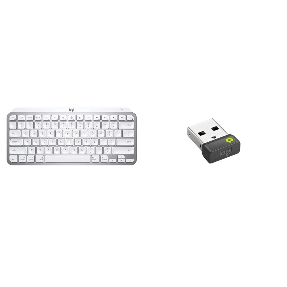 【セット買い】Logicool MX KEYS mini for mac KX700MPG ミニマリスト ワイヤレス イルミネイテッド キーボード US配列 ペイルグレー 無線 ワ 49420