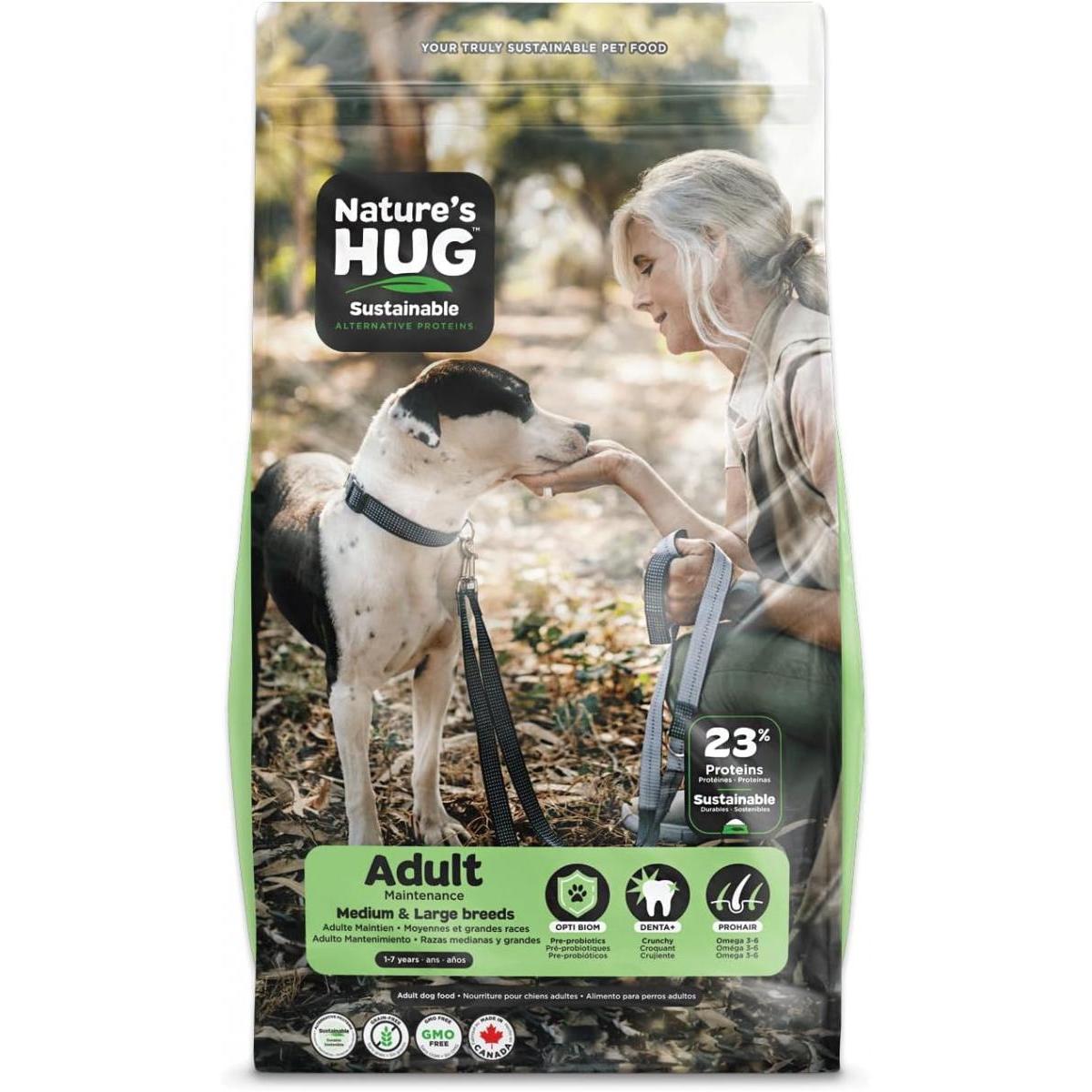 ファンタジーワールド Nature’s HUG ネイチャーズハグ アダルト ミディアム＆ラージブリード 9.07kg　犬用 ドッグフード ドライフード【代引き不可】