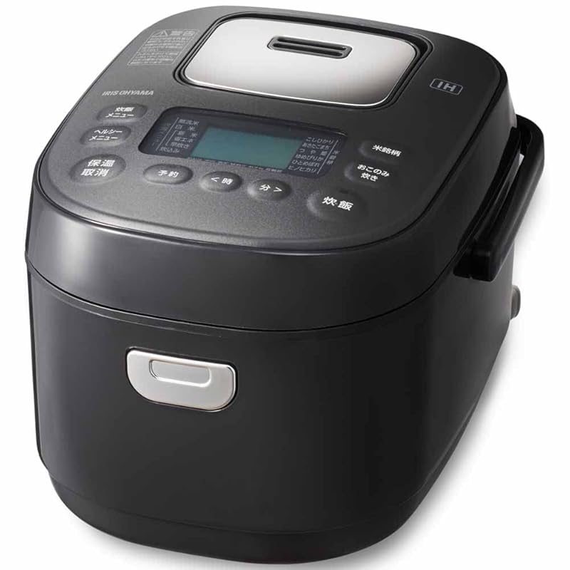 【即納】アイリスオーヤマ 炊飯器 3合 IH式 50銘柄炊き分け機能 極厚火釜 玄米 2022年モデル ブラック RC-IKA30-B 13,208円