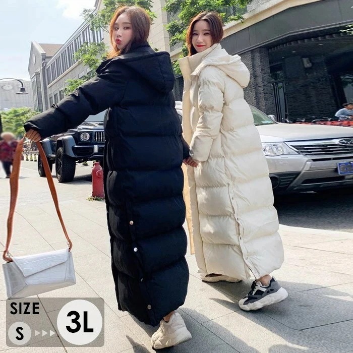【2026 売れ中】新生活応援中綿入りコート フード付き ベンチコート レディース ロング コート アウター ジャケット 冬 ロング コート おしゃれ シンプル 防寒 小さいサイズ きいサイズ 柔らか