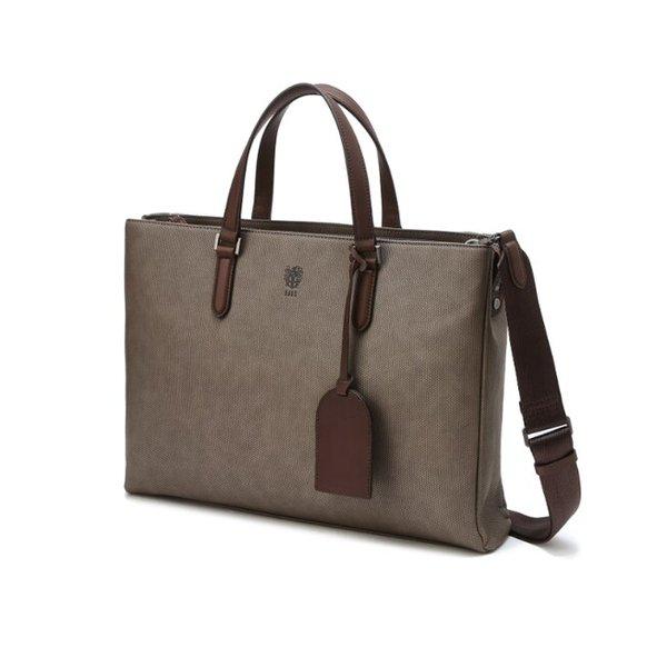 AK水原店 ハンドバッグ ベージュツートンキャンバスブリーフケース DBBA5F083