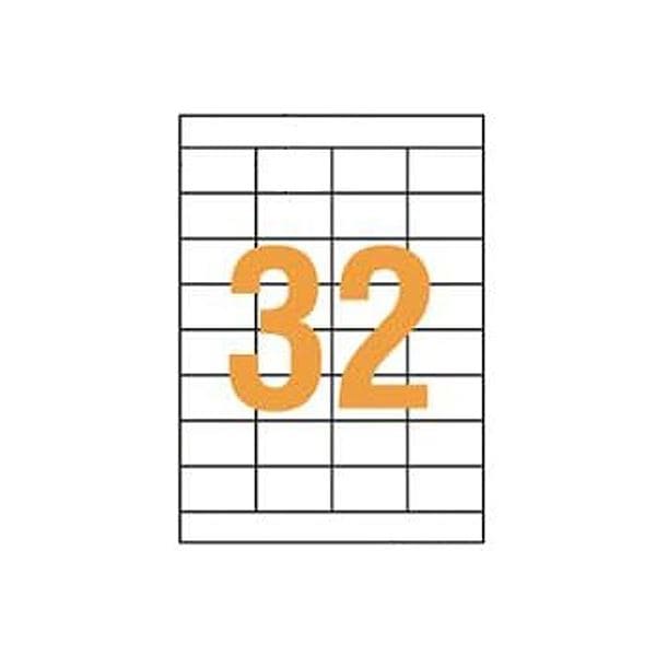 ライオン事務器 LPタックラベル A4判34×52.5mm（32片入）LP-232 1箱（100シート）