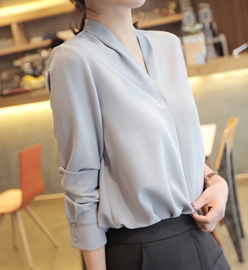 韓国ファッション新しい白いシャツ緩いプロの服