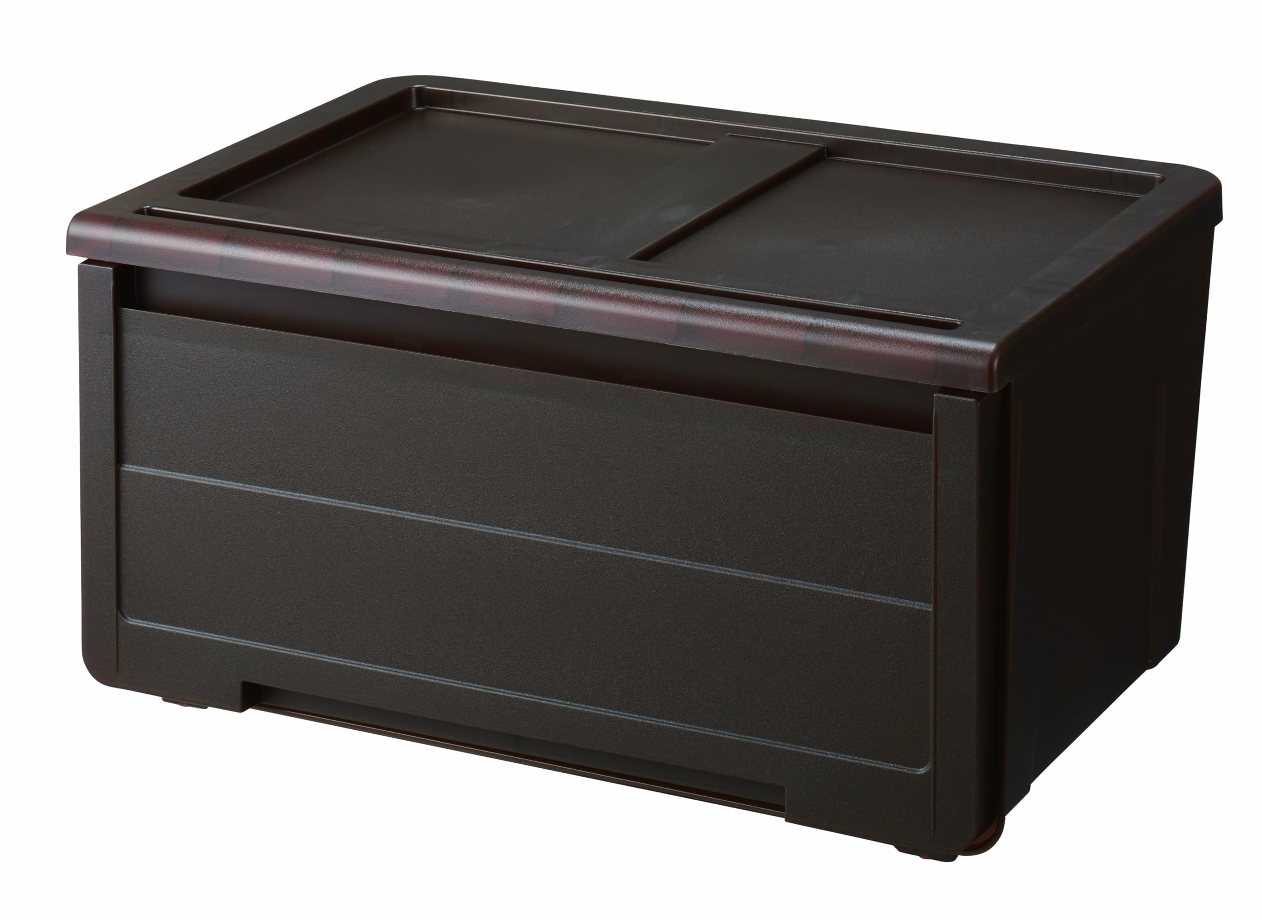 天馬(Tenma) ウォークインクローゼットにぴったりな奥行40cmの衣装ケース カバゾコ 60深型 完成品 引出しの抜け落ちを防ぐストッパー付き収納ケース どんなお部屋にも馴染むクリアブラウンカラー