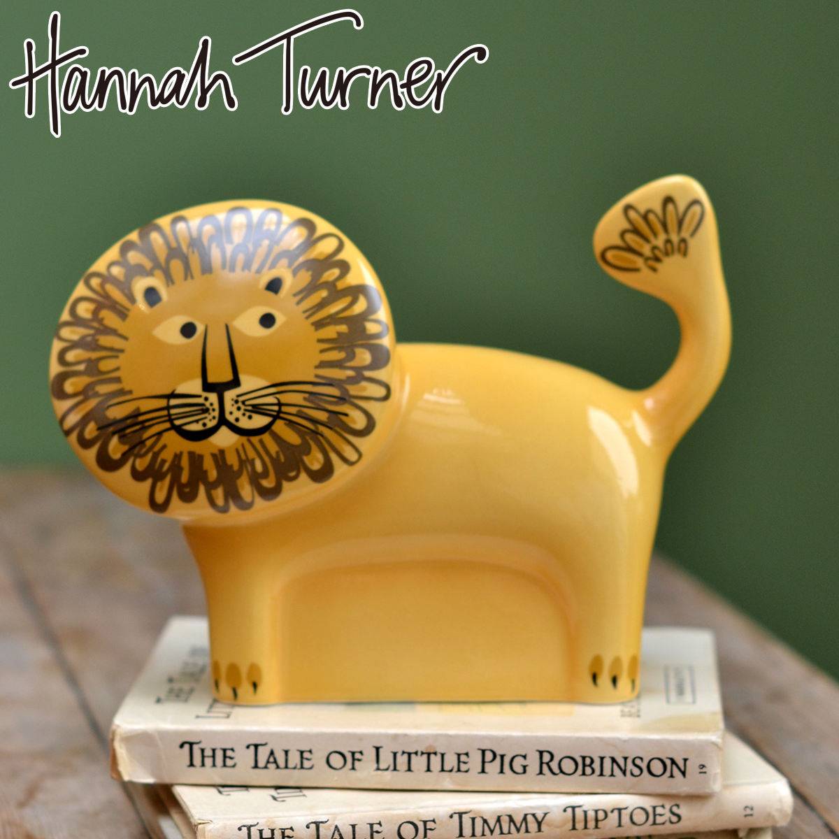 貯金箱 Hannah Turner Money box Lion ライオン ハンナターナー マネーボックス コイン マネーバンク 500円玉 貯まる コイン入れ 500円玉貯金 置物 陶器