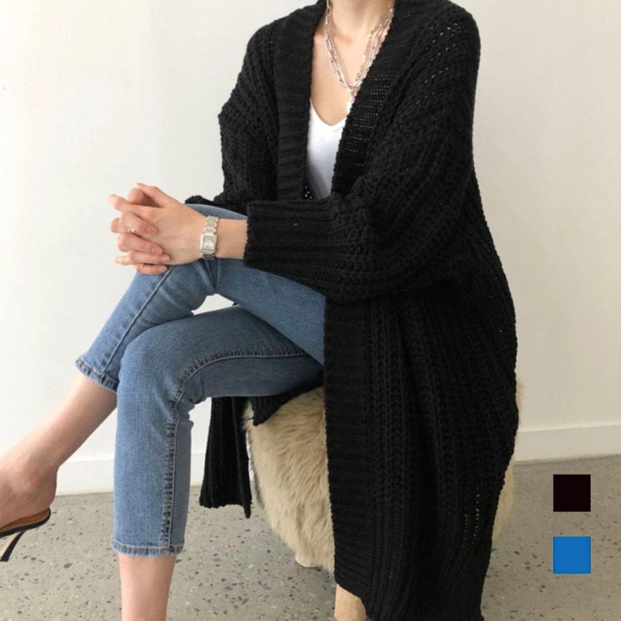 ニットカーディガン レディース体型カバー