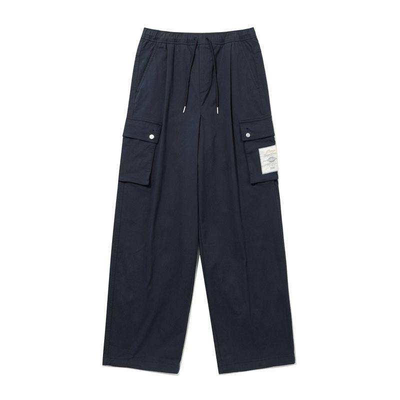 [公式] セミオーバーフィット コットン カーゴパンツ BLACK