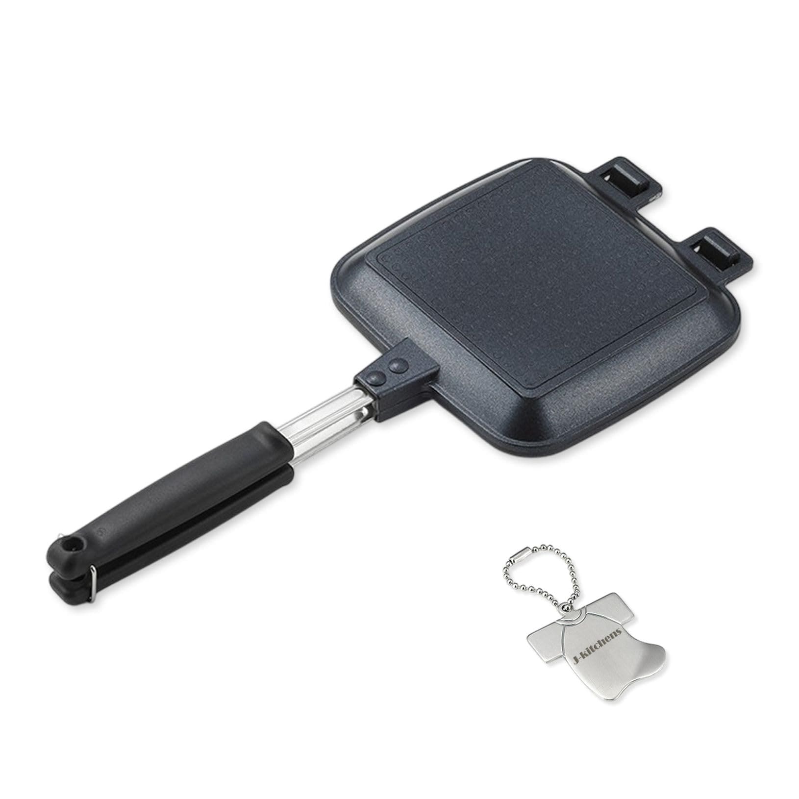 J-kitchens アウトドア お手軽 ホットサンドメーカー ガス IH対応 ふっ素樹脂加工 オリジナル カンキリくんT 付