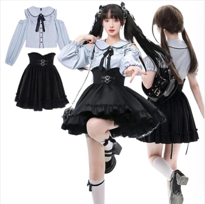 【3日で出荷】制服 セーラー服 コスプレ衣装 可愛い ダンス アイドル トップス スカート 女の子 フォーマル 卒業式 卒園式 入園式 スーツ レディース 服装 卒園式 コスチューム 参観日 地雷系