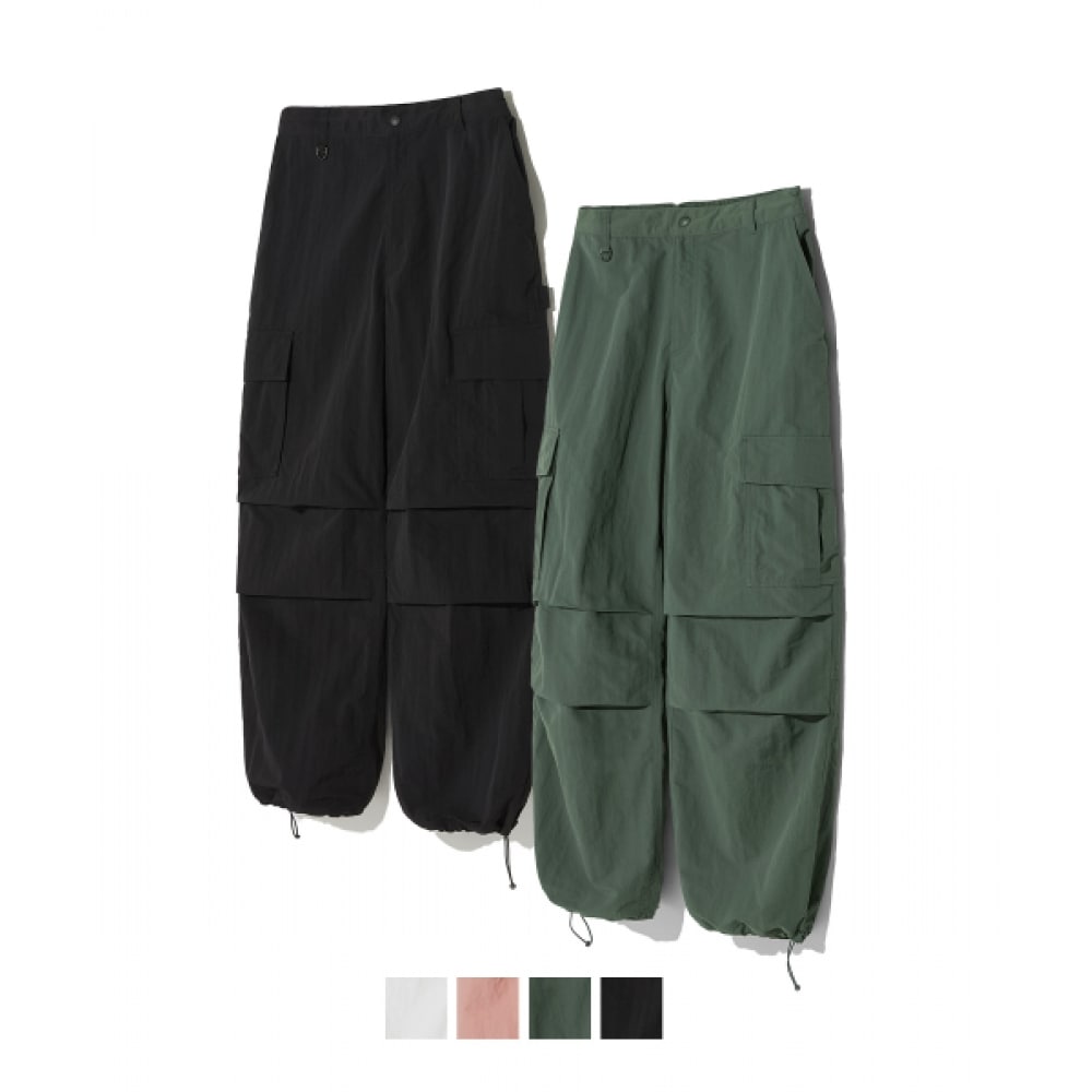 コードグラフィー (CODEGRAFY) ワイドカーペンターナイロンカーゴパラシュートパンツ_4color
