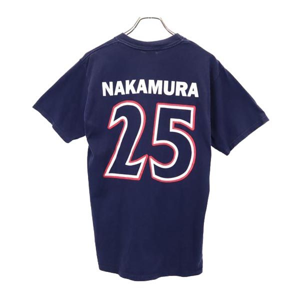 90s オールド USA製 横浜マリノス 背番号25 村上選手 半袖 サッカー 中村 Tシャツ M 紺 メンズ