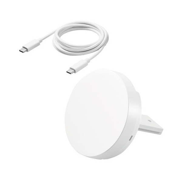 W-MA03WH ワイヤレス充電器 7.5W マグネット式 卓上 スタンド 壁掛け タイプC 入力 置くだけ充電 (MagSafe規格に対応 iPhone) ホワイト メーカー直送