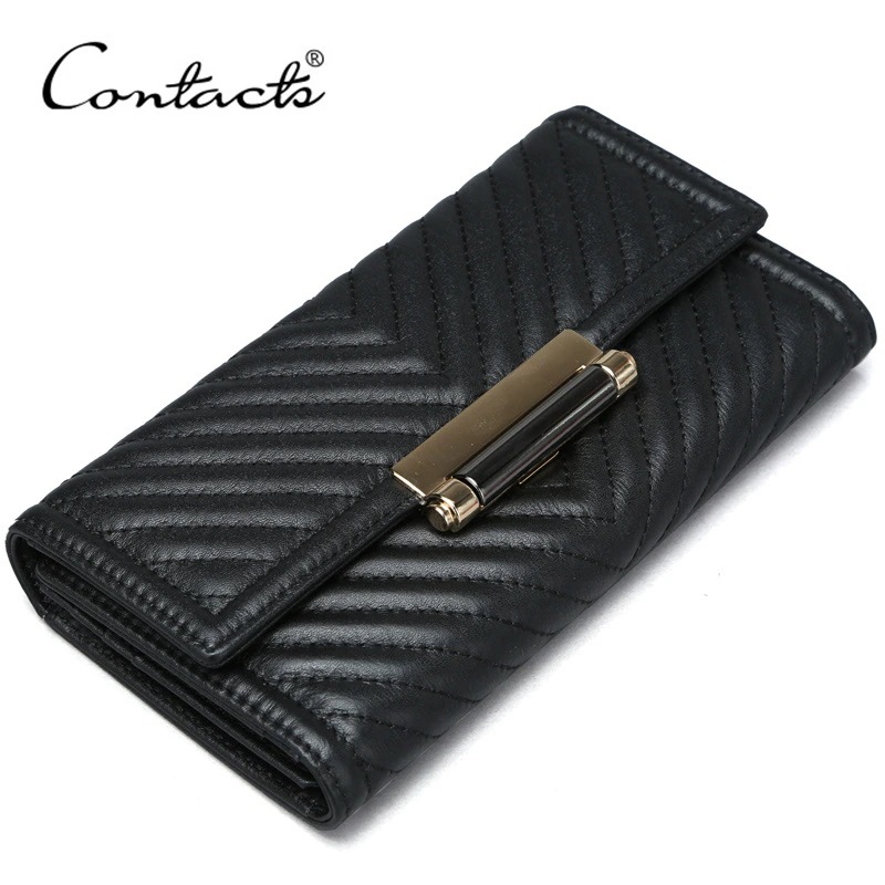 牛革ファッション刺繍女性長財布多機能長型カジュアル多カード位レディース革クリップ30%制限