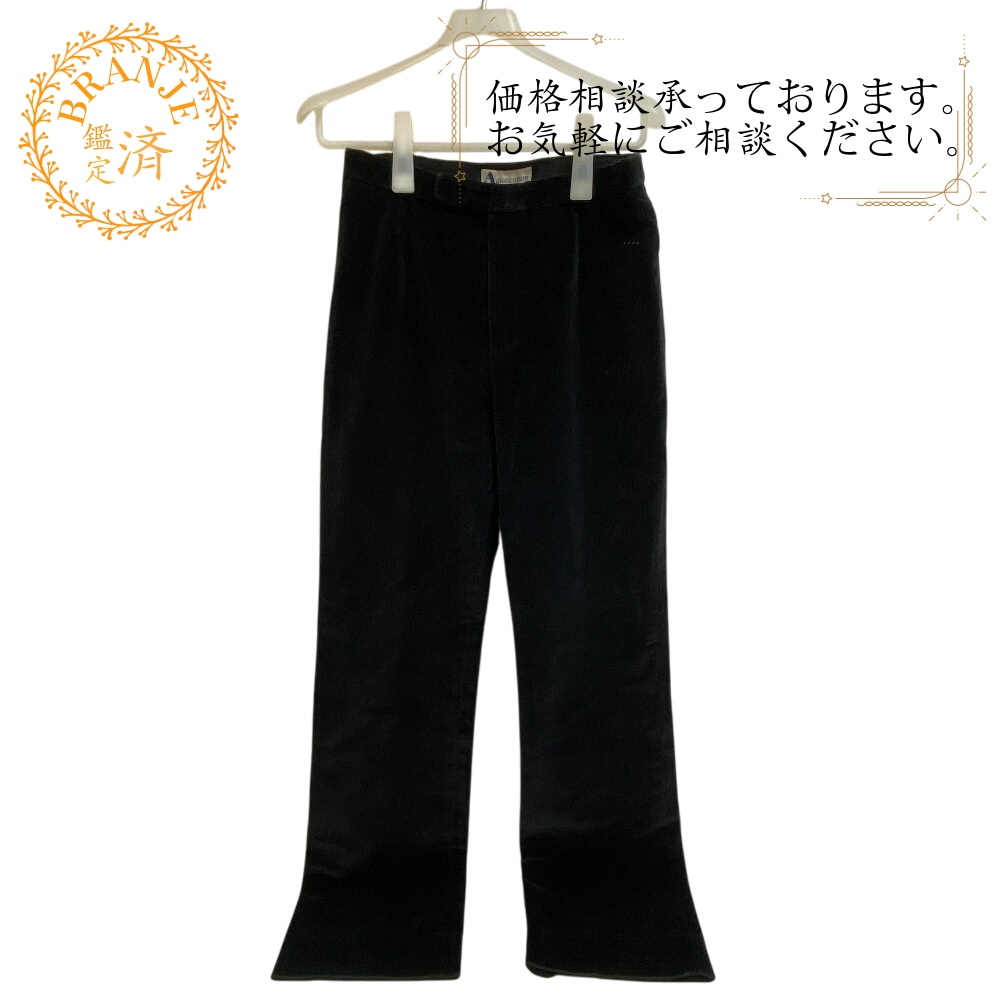 コーデュロイ 秋 冬 ストレートパンツ コットン パンツ ブラック ブランド