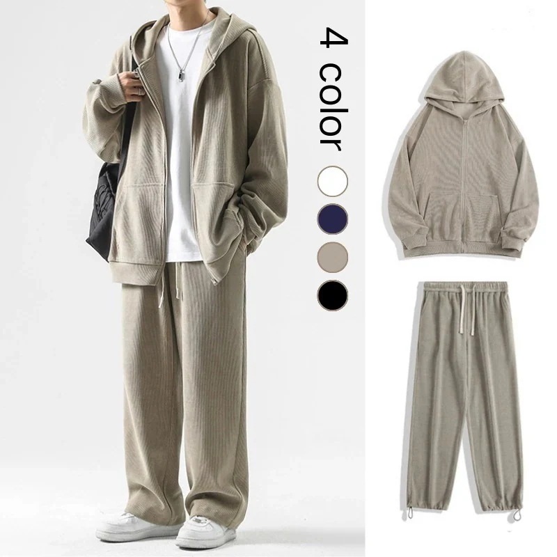 【急速出荷!】韓国ファッション メンズ 大きいサイズ カジュアル 百掛け スーツ スウェット