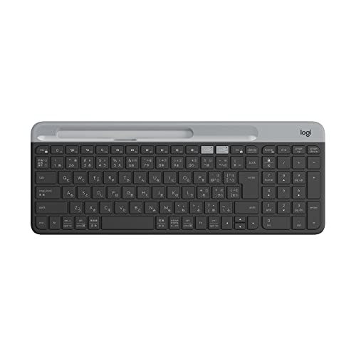 ロジクール 静音 Bluetooth ワイヤレスキーボード K580GR グラファイト 超薄型 小型 Unifying 薄型 テンキー 無線 Windows Mac iPad iOS Android