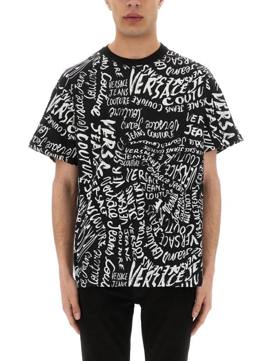 VERSACE Men T-Shirts 78GAH6R0 JS440L01 BLACK