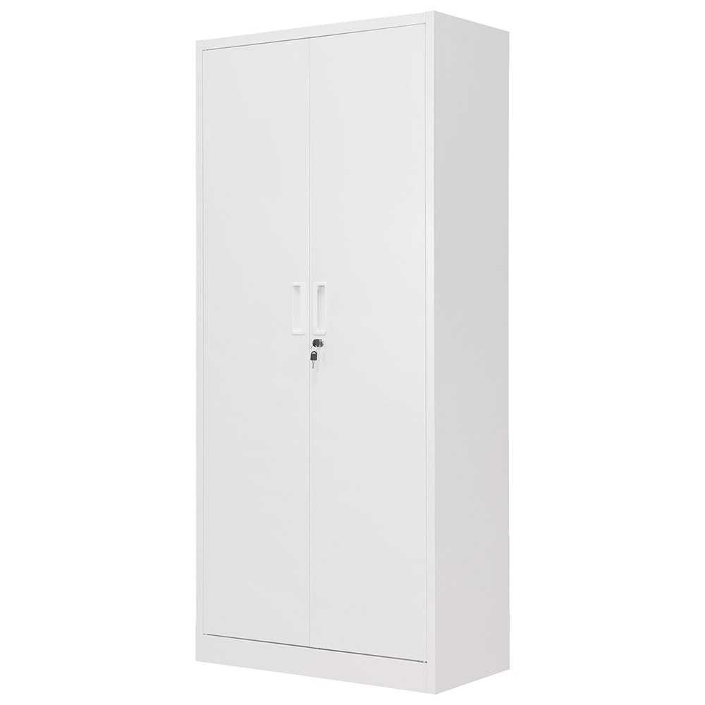 スチール書庫 両開き書庫 書類保管庫 高さ180cm 保管庫 収納 オフィス 業務用 書庫 おしゃれ キャビネット スチールキャビネット ベース付き 可動棚 A4対応