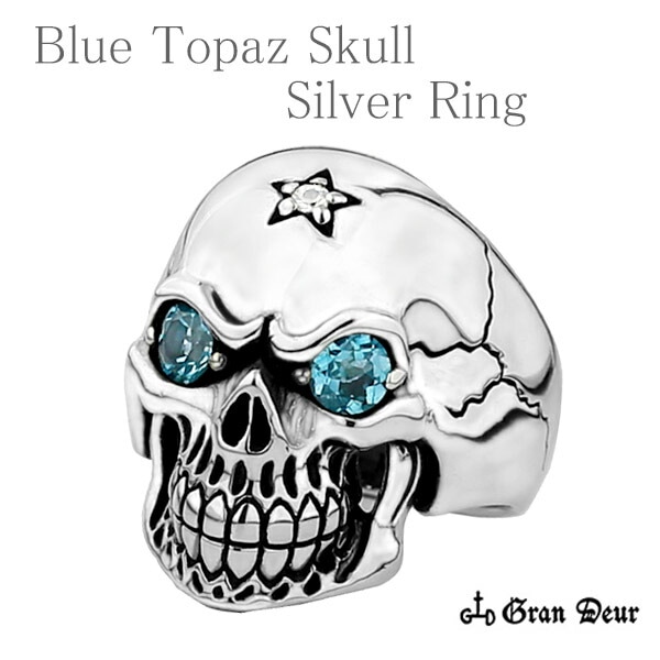 GRAN DEURブルーアイズスカルシルバーリング15 21号 シルバー925 シルバーリング 16,632円