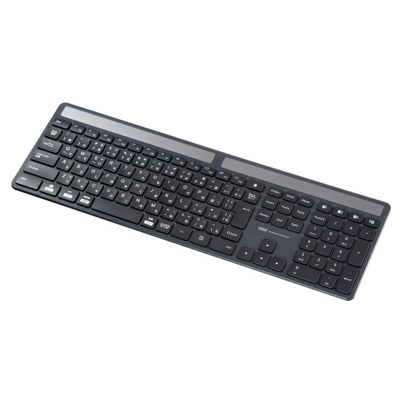 サンワサプライ ソーラー充電Bluetoothキーボード SKBBTEC1BK