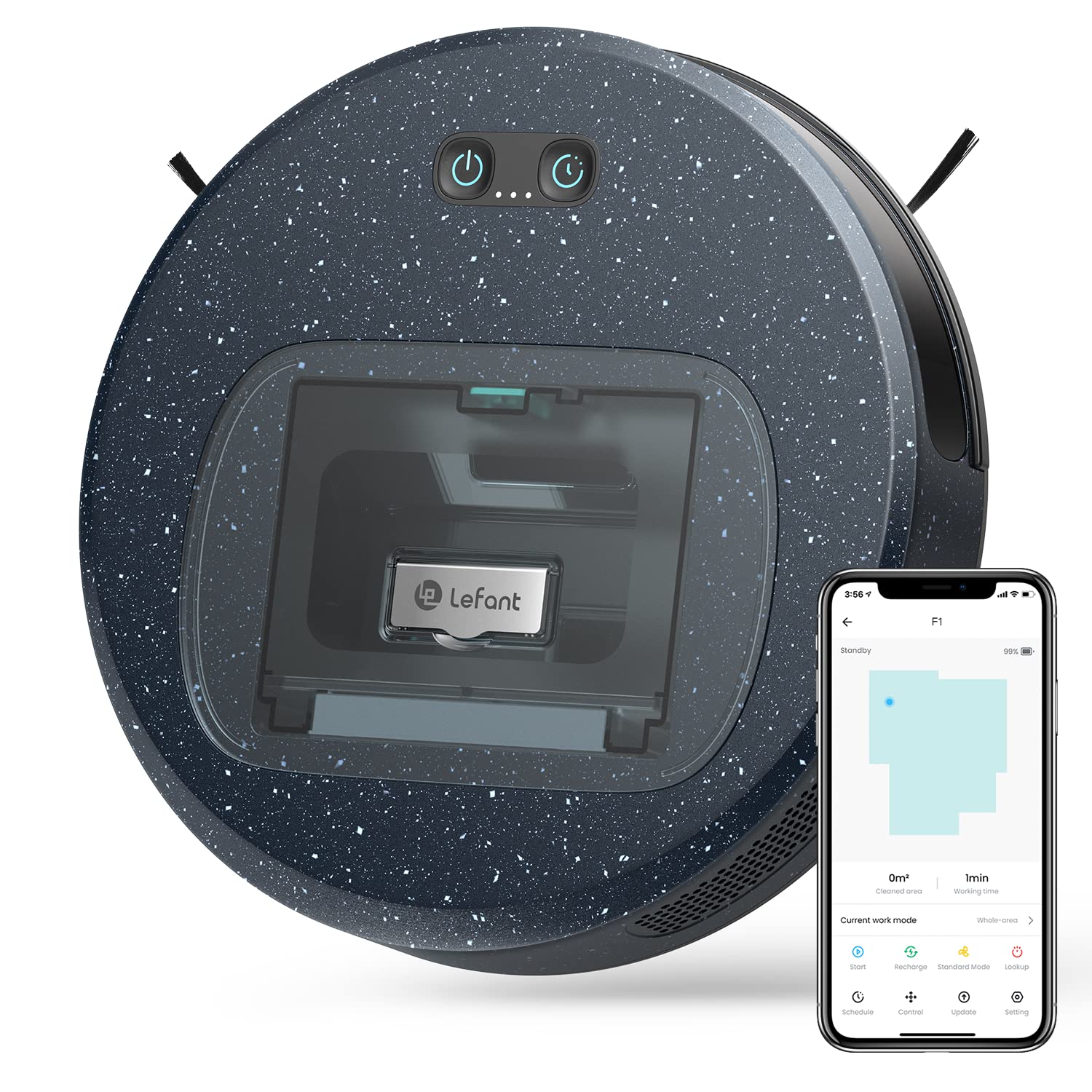 【6.9cm 超薄型】Lefant ロボット掃除機 4000Pa強力吸引「 お掃除ロボット スマートナビゲーション3.0・アプリ遠隔操作・alexa対応・予約清掃・自動充電・落下防止・衝突防止・静音設