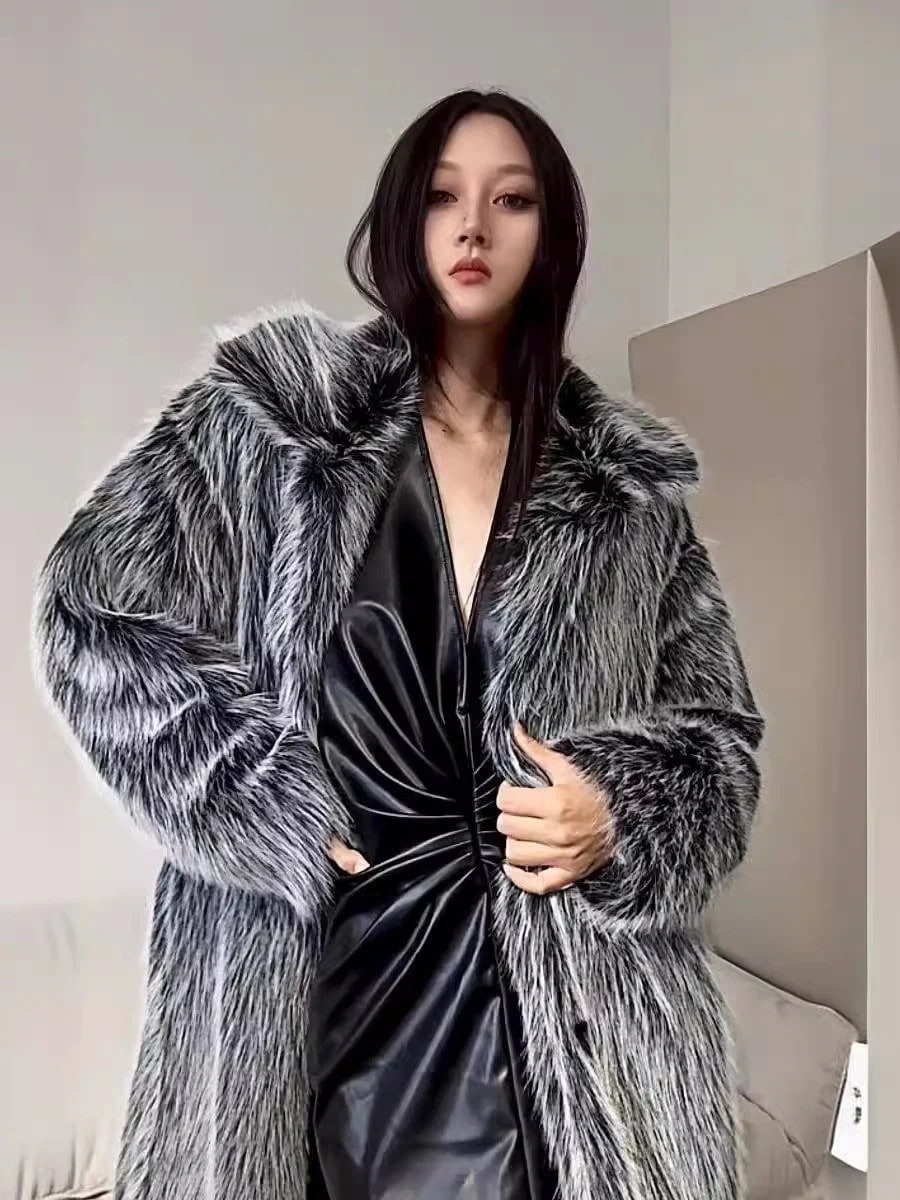 風 マキシコート 人工ファー ロングコート フリース ボア 華やか暖かい 保温 レディース コート アウター ぬいぐるみ ジャケット EC2161