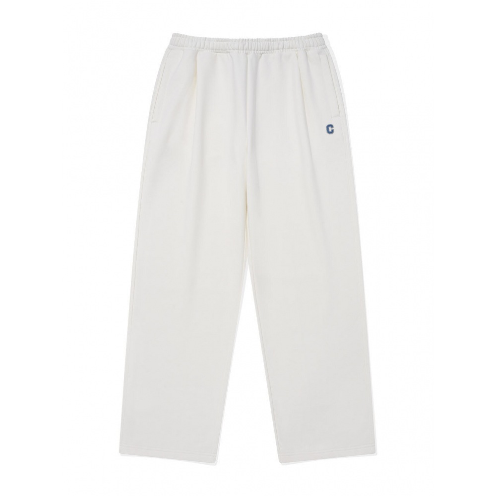 COVERNAT 24FW ワンタックセミワイドフィットスウェットパンツアイボリー