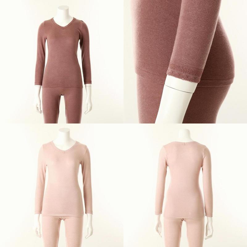 エクウス素材保温インナー 女性9分丈トップス VLG5068CCSG