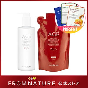 AGE ステップ１ エイジインテンストリートメント エッセンス 化粧水 340ml 大容量ボトル ポンプ式＋詰め替え用 340ml 1点 ガラクトミセス 95.7% スキンケア 保湿 【公式ストア】