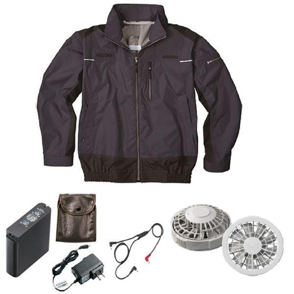 KU92110 空調服 ポリ製 遮熱フルハーネス仕様 FAN2200G/LIPRO2 紺色 LL