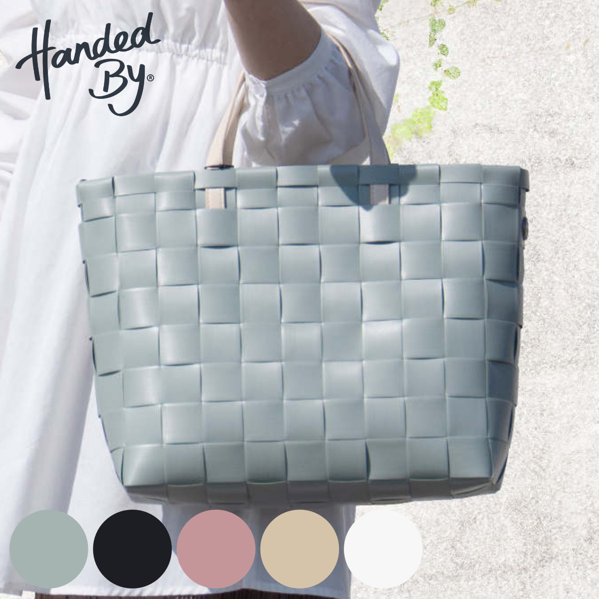 エコバッグ Handed By PETITE 手編み バッグ レディース ハンドメイド リサイクル素材 バック 編み込み ハンドバッグ 手編みバッグ ハンデッドバイ ショッピング 通勤
