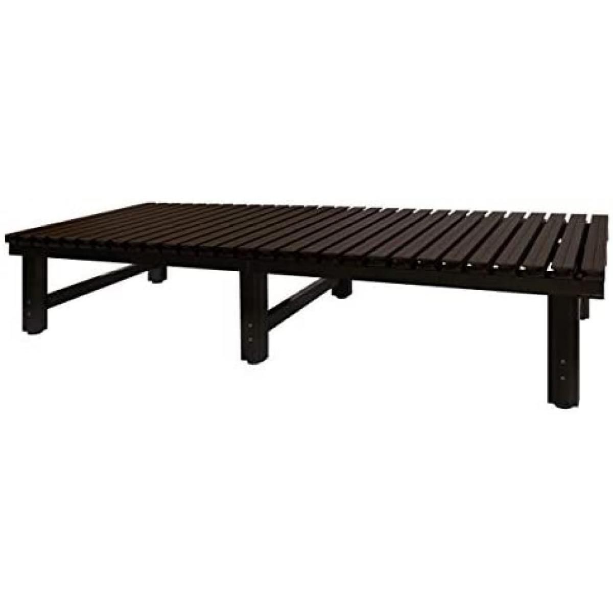 【I】【代引不可】アルミス(ALUMIS) アルミぬれ縁 天板樹脂製 幅1800×奥行600mm ANER-1860B 【沖縄・離島不可】