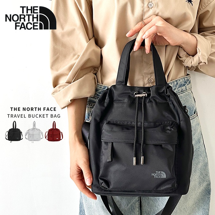 【送料無料】THE NORTH FACE 2WAY ショルダーバッグ ロゴプリント トラベルバケットバッグ バケットバッグ 軽量 斜め掛けバッグ 通勤 通学 旅行バッグ メンズ レディース デイリー
