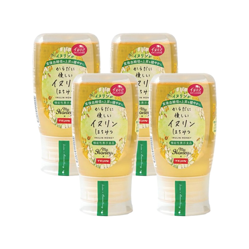 からだに優しいイヌリンはちみつ 300g 4本セット イヌリンハニー チューブボトル 生はちみつ 蜂蜜