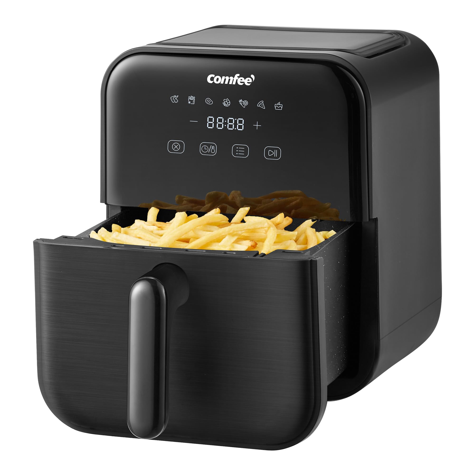 Comfee ノンフライヤー 4L 大容量 ノンオイル 電気 エアフライヤー 揚げ物 ポテト 7つのメニュー設定 家庭用タイマー 温度調節 自動電源オフ 自動調理 LEDディスプレイ PSE認証済
