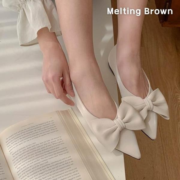 デイリーポイント ビッグリボン フラットシューズ 2color