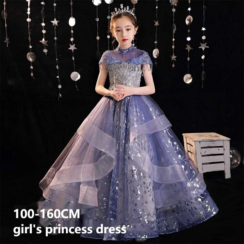 子供ドレス 女の子 ピアノ 発表会 チュチュ レースドレス ワンピース 子供 ドレス フォーマル 子ども 結婚式 七五三　誕生日会 ロングドレス プリンセスドレス ジュニア プレゼント キッズ ワンピ