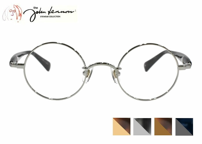 ジョンレノン John Lennon jl-1136 ラウンド フルリム チタン コンビ 日本製 レトロ アンティ－ク メガネ めがね 眼鏡 44サイズ